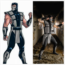 Load image into Gallery viewer, Smoke cosplay costume from The Ultimate Mortal Kombat ninja outfit Halloween costume