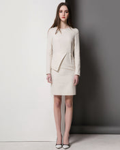 Load image into Gallery viewer, Kate Middleton tailored Workdress Peplum dress Civil wedding short dress Tweed Dress