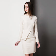 Load image into Gallery viewer, Kate Middleton tailored Workdress Peplum dress Civil wedding short dress Tweed Dress