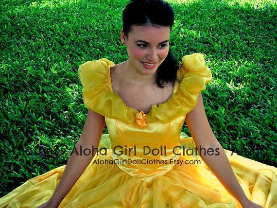 Classic Belle Princess Cosplay Costume Gown Dress for Girls Teens Adul –  MJcostume