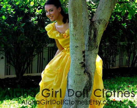 Classic Belle Princess Cosplay Costume Gown Dress for Girls Teens Adul –  MJcostume