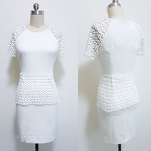Load image into Gallery viewer, Kate Middleton Lace peplum short civil wedding dress