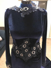 Load image into Gallery viewer, Custom Adult Blue or Navy Regina the Evil Queen Inspired Engagement Gown Dress Cosplay Costume Ouat Once Upon a Time