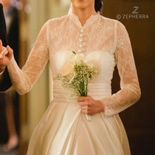 Load image into Gallery viewer, Long sleeve lace gown Ivory lace Grace Kelly Wedding Dress