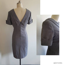 Load image into Gallery viewer, Duchess of cambridge tailored  Grey sheath Kate Middleton grey pencil dress