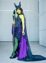 Load image into Gallery viewer, SAMPLE SALE Maleficent Costume Cosplay Corset Adult