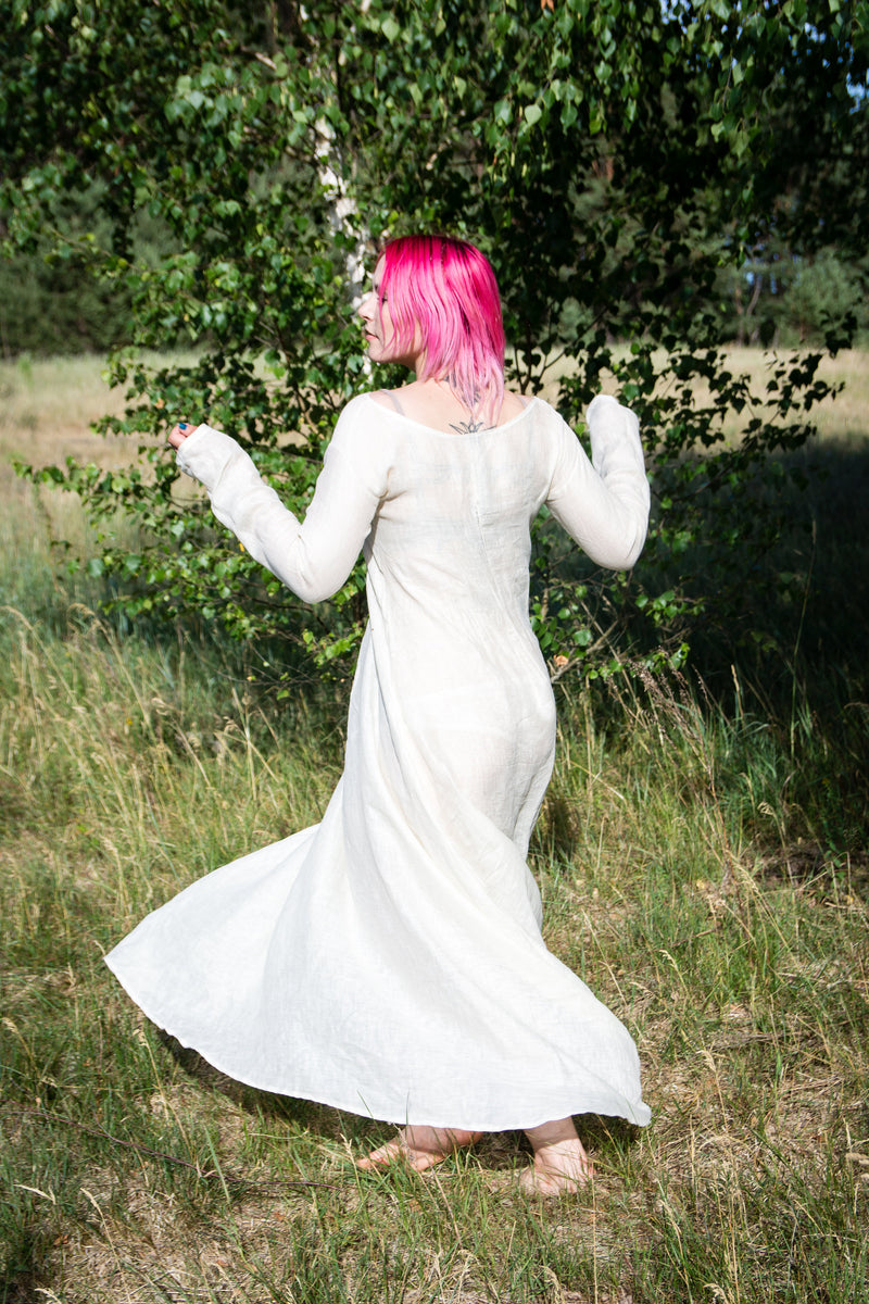 Medieval linen underdress Viking style dress Historical chemise Mediev MJcostume Medieval linen underdress Viking style dress Historical chemise Mediev MJcostume
