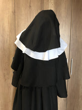 Load image into Gallery viewer, Nun costume Valak Nun Head Piece Medieval nun Horror movie Halloween costume Black Gothic Nun's costume Historic Renaissance Saint costume