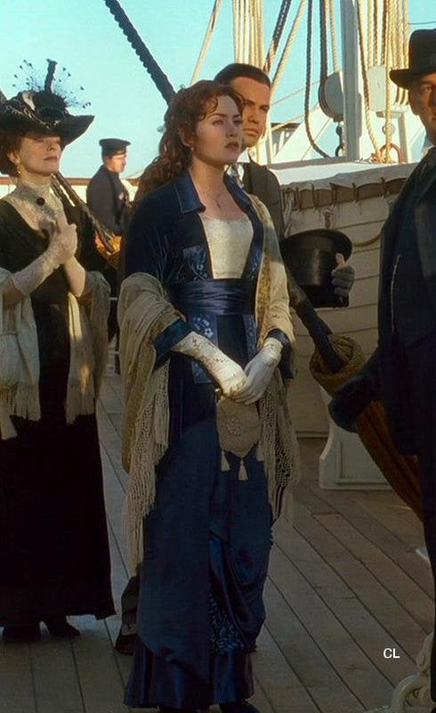 blue rose titanic dress periodcostumefantasylover Rose DeWitt Bukater's blue dress in Titanic 4k