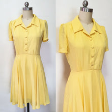 Load image into Gallery viewer, Summer casual Flare shirtdress Kate Middleton Yellow Summer dress