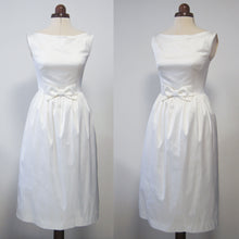 Load image into Gallery viewer, White bridal gown cocktail  Jackie Kennedy Inspired White evening gown wedding dress