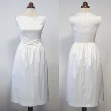 Load image into Gallery viewer, White bridal gown cocktail  Jackie Kennedy Inspired White evening gown wedding dress