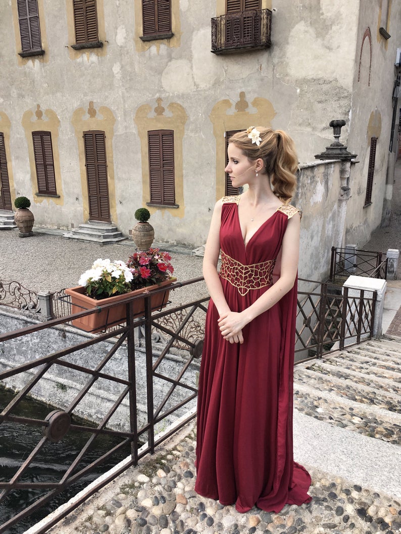 Daenerys Dress Grecian Gown from Game of Thrones MJcostume Daenerys Dress Grecian Gown from Game of Thrones MJcostume