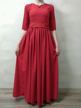 Load image into Gallery viewer, The Handmaid's Tale Costume Bonnet Red Dress Hooded Cloak