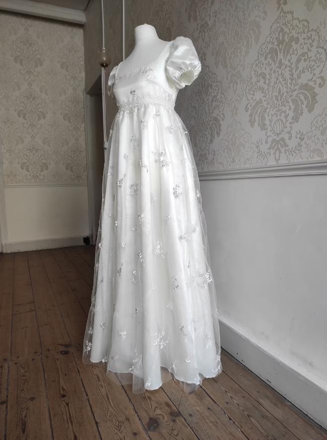 white regency dress Ivory Regency Wedding dress 1st Empire Regency Dress – MJcostume
