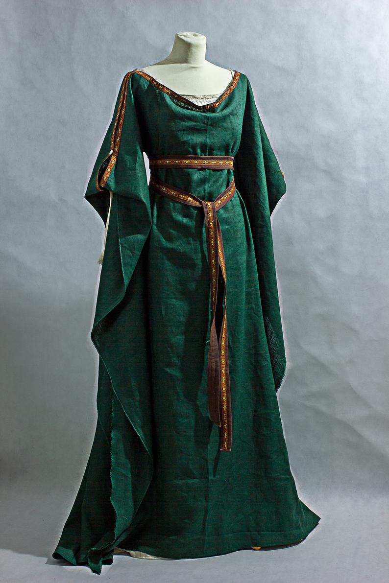 Medieval Celtic Viking Dress Cosplay Costume MJcostume