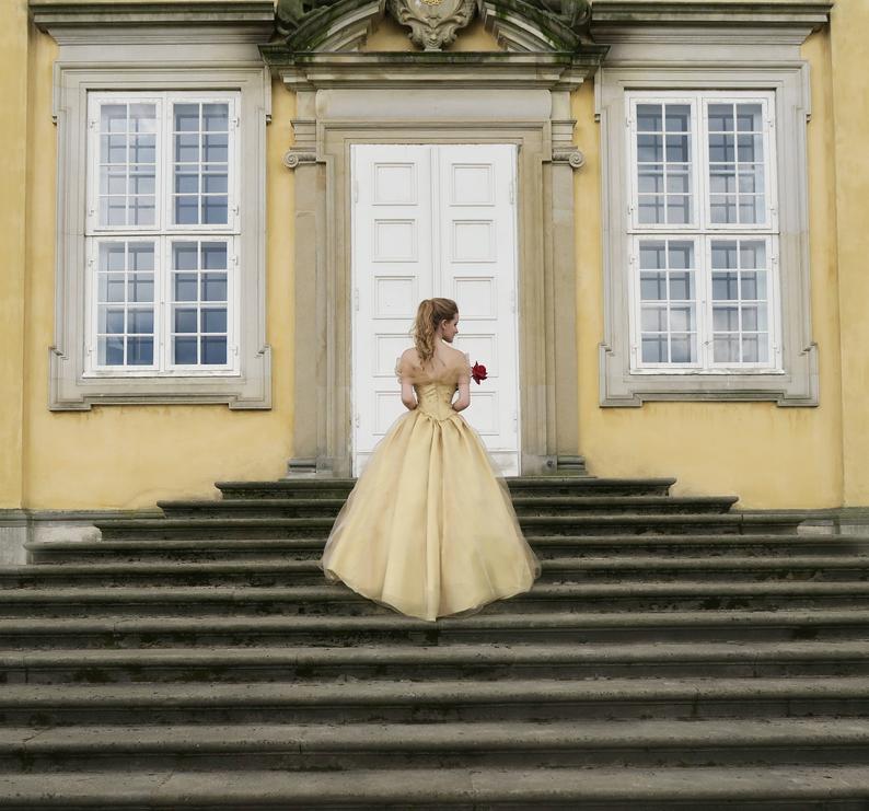 Princess Belle Dress Cosplay Costume for Women in All Size Plus Size – MJcostume Princess Belle Dress Cosplay Costume for Women in All Size Plus Size – MJcostume