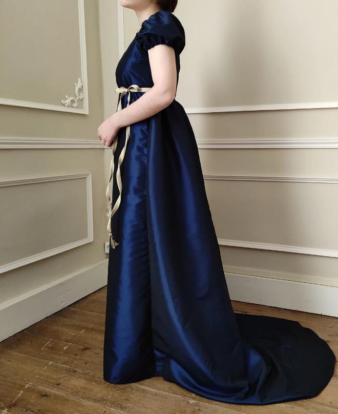 blue sparkly dresses for prom Dusty Blue Long Beaded Prom Dress with Sheer Corset Dusty Blue / 3XLarge