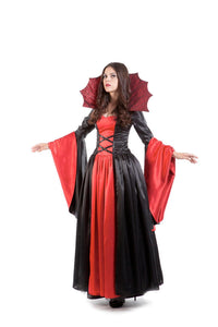 Vampire Costume Women's Vampiress Size 14  A fatally charming red and black satin vampire dress
