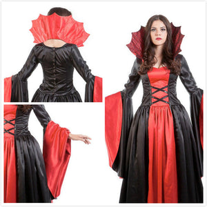 Vampire Costume Women's Vampiress Size 14  A fatally charming red and black satin vampire dress