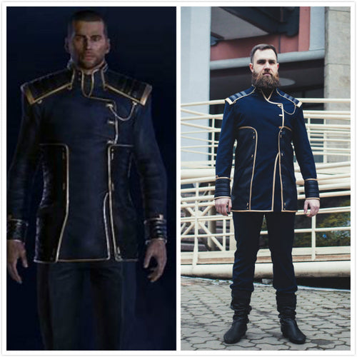 Mass effect cosplay costume of Commander Shepard Alliance Video game cosplay props