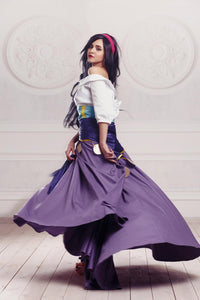 Esmeralda cosplay costume gypsy dress The Hunchback of Notre Dame Romani hunchback Quasimodo adult Halloween costume