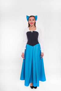 Ariel cosplay costume from The Little Mermaid movie princess outfit Blue dress Halloween costume