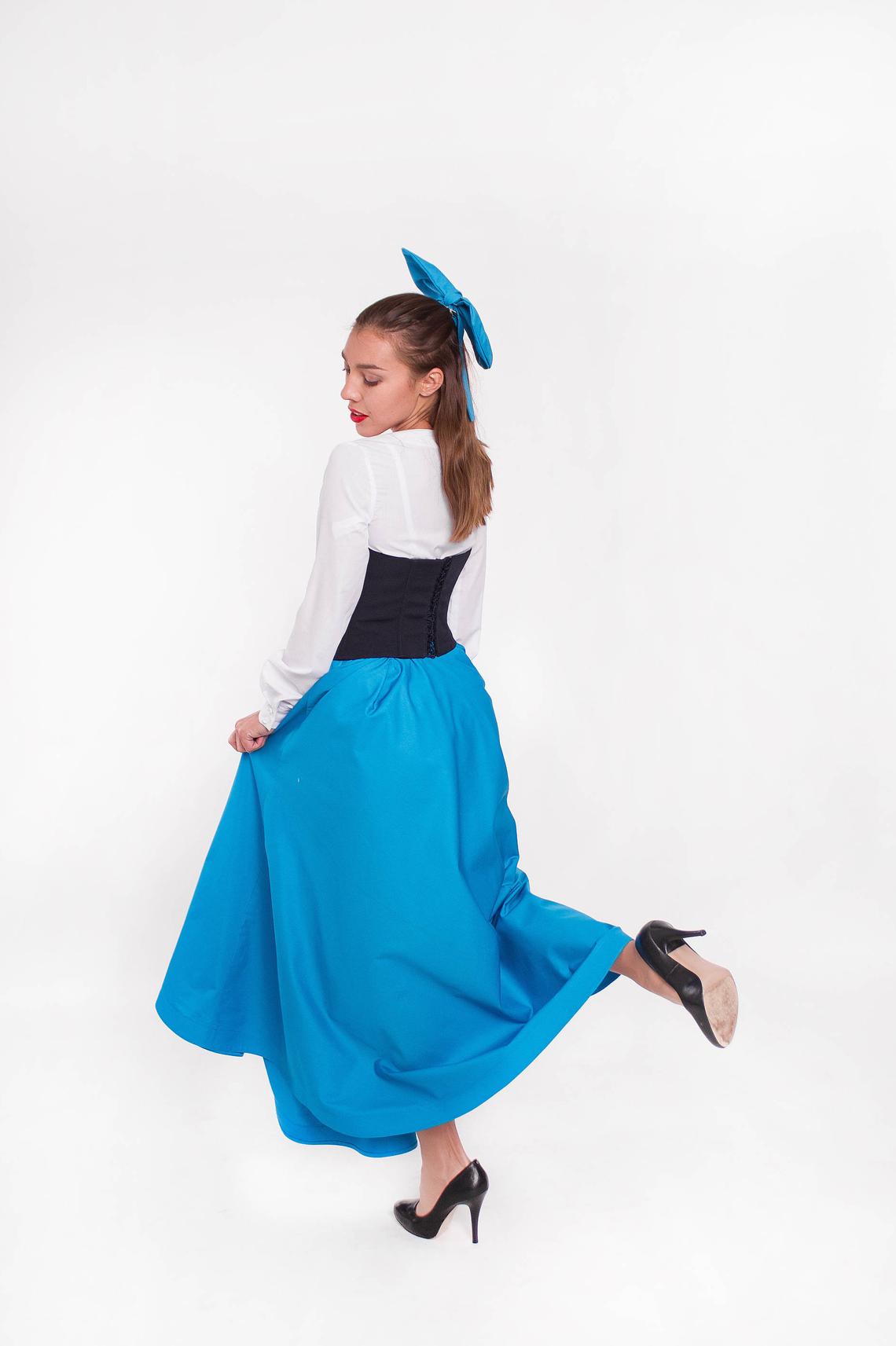 Ariel cosplay blue dress top