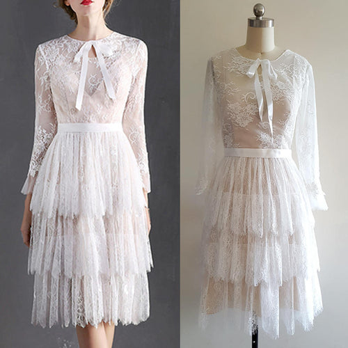 Lace Dress long sleeve wedding dress  Bohemian wedding 1920s Wedding Dress Boho Wedding Dress