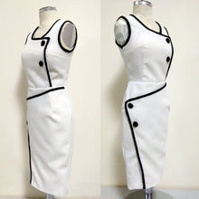 Load image into Gallery viewer, White Hollywood Glamour Tailored Vintage Pencil dress