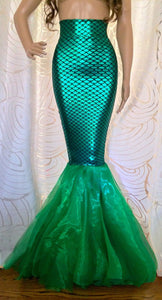 Fish Scale Mermaid Costume Tail Skirt Sexy High Waist Adult Halloween Costume