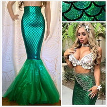Load image into Gallery viewer, Fish Scale Mermaid Costume Tail Skirt Sexy High Waist Adult Halloween Costume