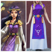 Load image into Gallery viewer, Princess Hilda Cosplay tunic apron costume from the Legend of Zelda halloween costume