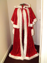 Load image into Gallery viewer, Red Crushed Velvet Santa Claus Costume