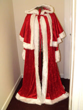 Load image into Gallery viewer, Red Crushed Velvet Santa Claus Costume