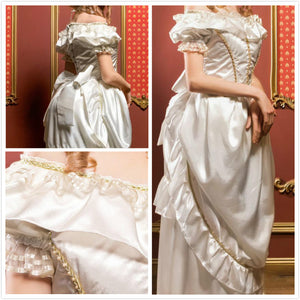 Made to Order Womens' Historical Costume Anna Karenina A satin and lace Victorian dress with bustle