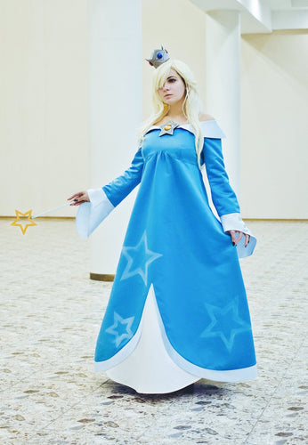 Princess Rosalina cosplay costume Super Mario Galaxy Video Game outfit Mother of Lumas cosplay dress