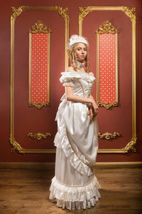Made to Order Womens' Historical Costume Anna Karenina A satin and lace Victorian dress with bustle