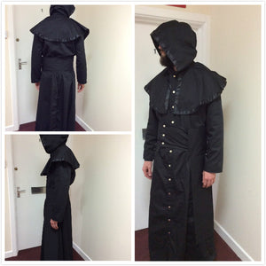 Black Cotton Drill Ghost Nameless Ghoul Infestissumam Robe Coat Cosplay LARP
