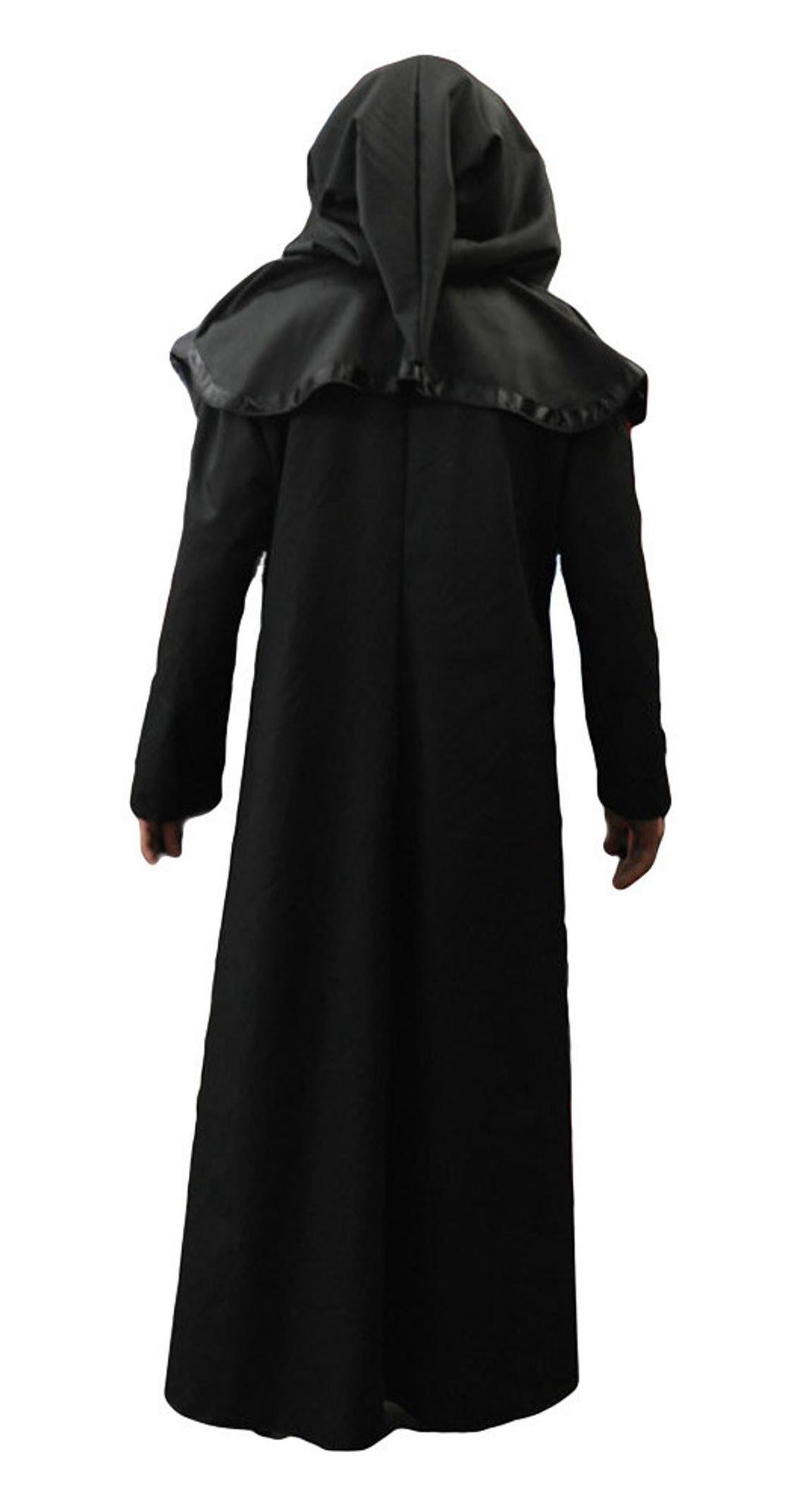 Black Cotton Drill Ghost Nameless Ghoul Robe Coat Cosplay LARP Steampunk