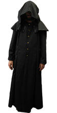 Load image into Gallery viewer, Black Cotton Drill Ghost Nameless Ghoul Robe Coat Cosplay LARP Steampunk