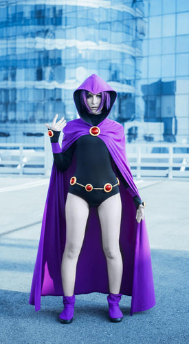 Raven from Teen Titans Go cosplay cloak Teen titans go party Halloween cartoon network clothing DC comics Young justice