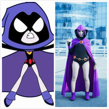 Load image into Gallery viewer, Raven from Teen Titans Go cosplay costume Teen titans go party Halloween cartoon network clothing DC comics Young justice