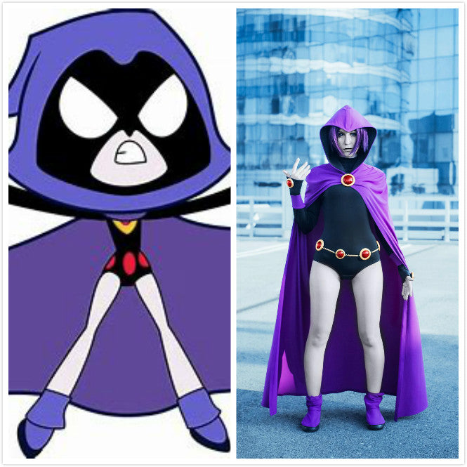 Raven from Teen Titans Go cosplay costume Teen titans go party Halloween cartoon network clothing DC comics Young justice