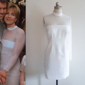 Finale scene minimalistic bridal gown Long sleeve wedding gown  Parents Trap Wedding dress