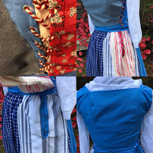 Adult Blue Peasant Village Dress Costume Cosplay inspired by Live Action Belle Beauty and the Beast Movie
