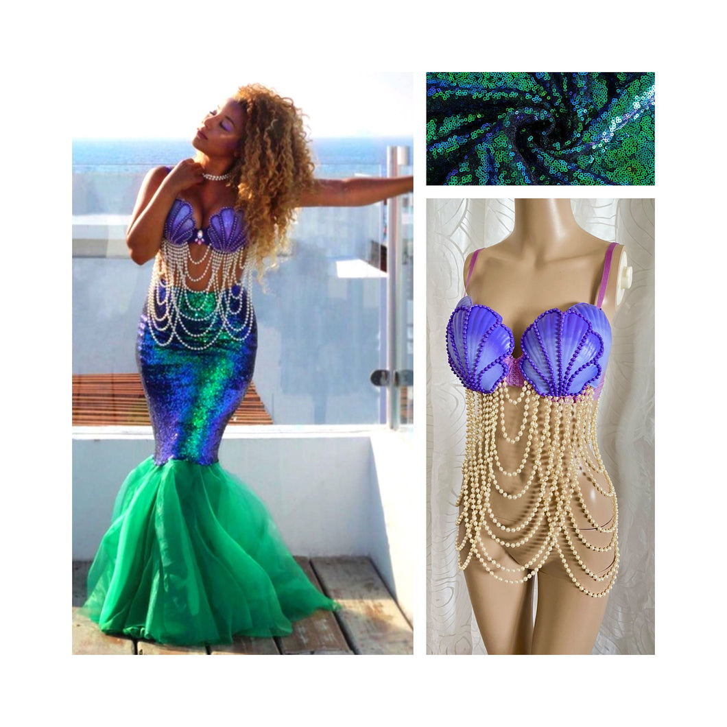 Adult Mermaid Costume Made by the Original Designer Ariel Halloween Costume Each Item Sold Separate