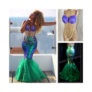 Adult Mermaid Costume Made by the Original Designer Ariel Halloween Costume Each Item Sold Separate