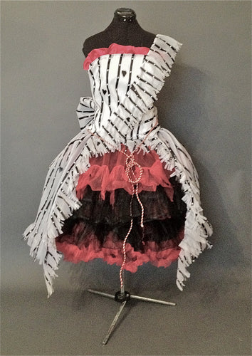 Alice in Wonderland Red Um Dress Recreation Costume