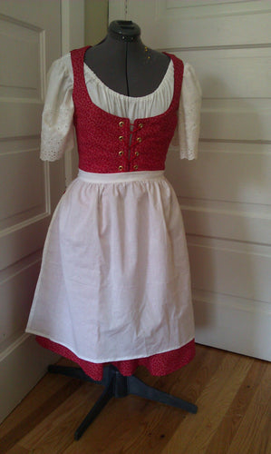 Apron only - knee length or mid-calf.